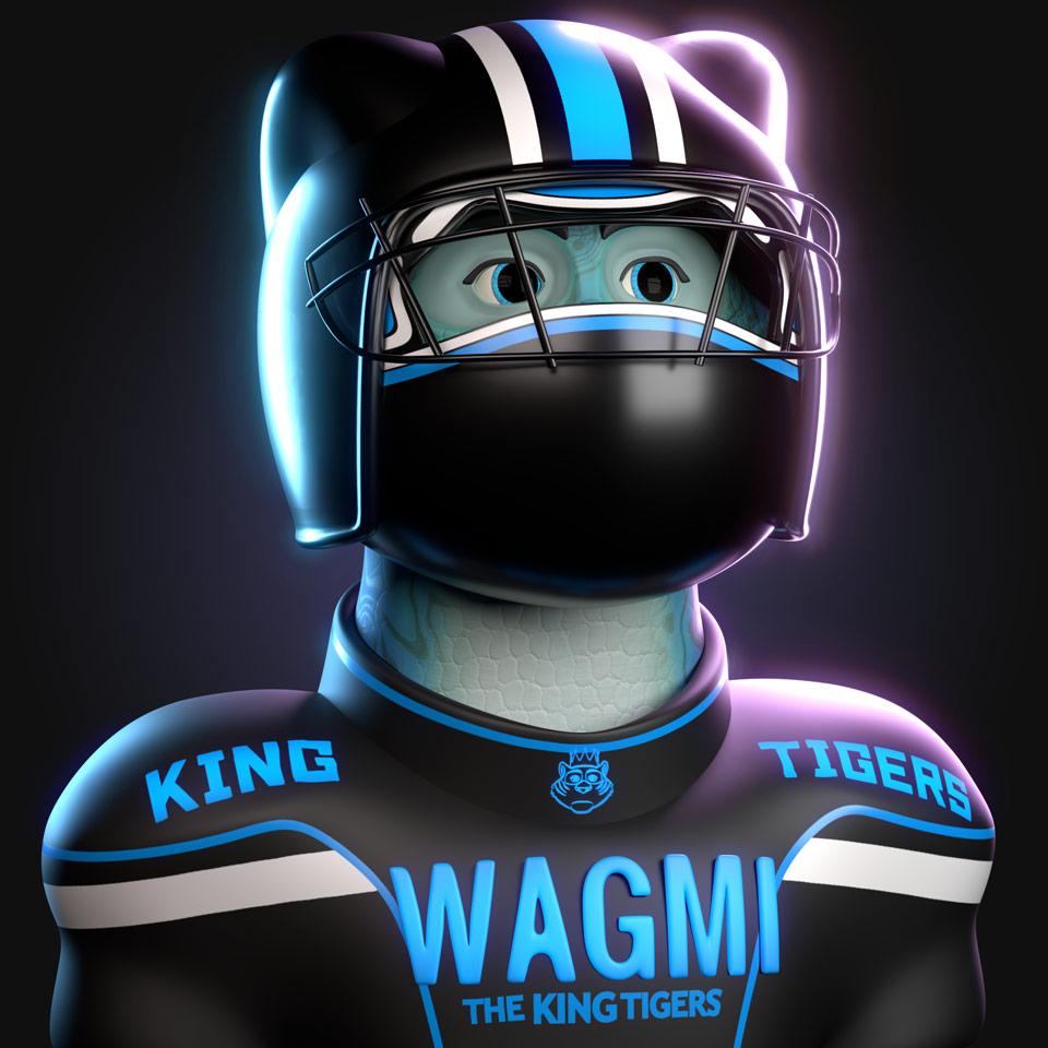 WAGMI - rare 3D Tiger NFT from The King Tigers Cardano collection