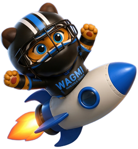 WAGMI Baby Tiger riding a rocket - 3D NFT artwork